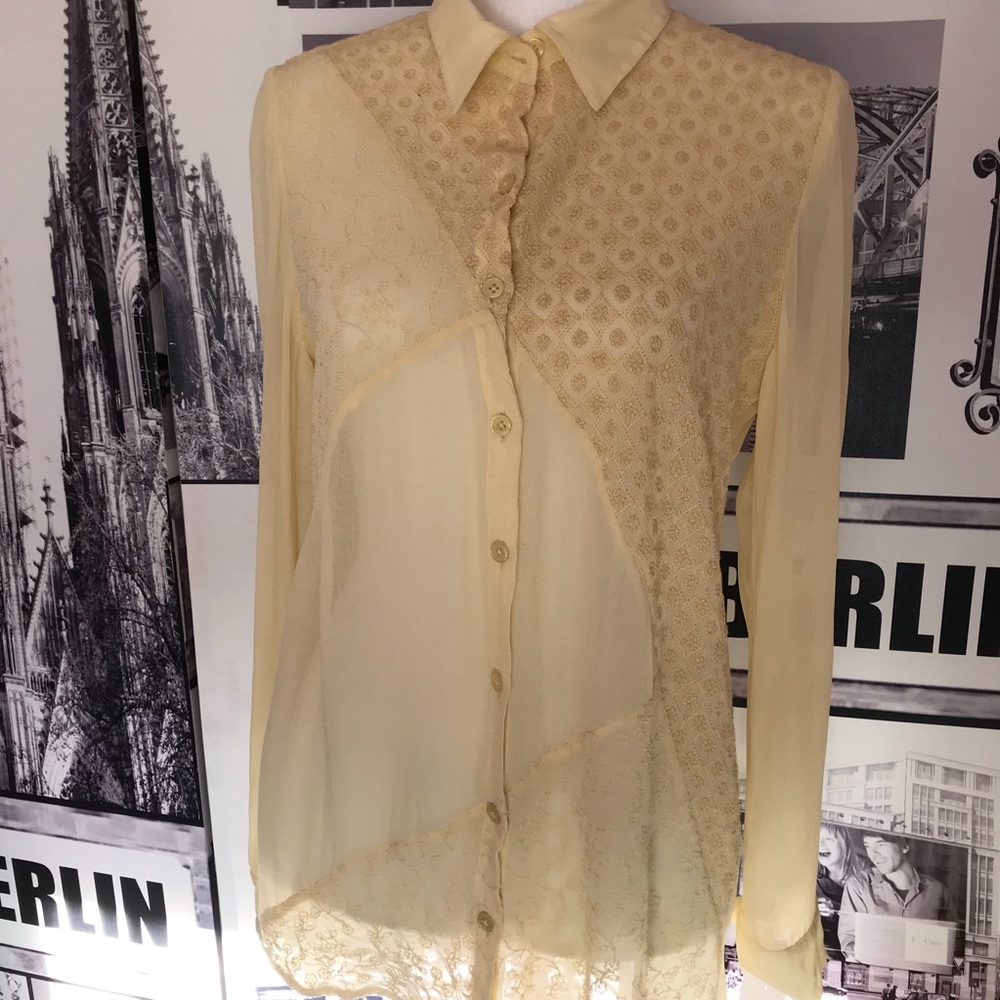 Chicos Womens Sheer Blouse